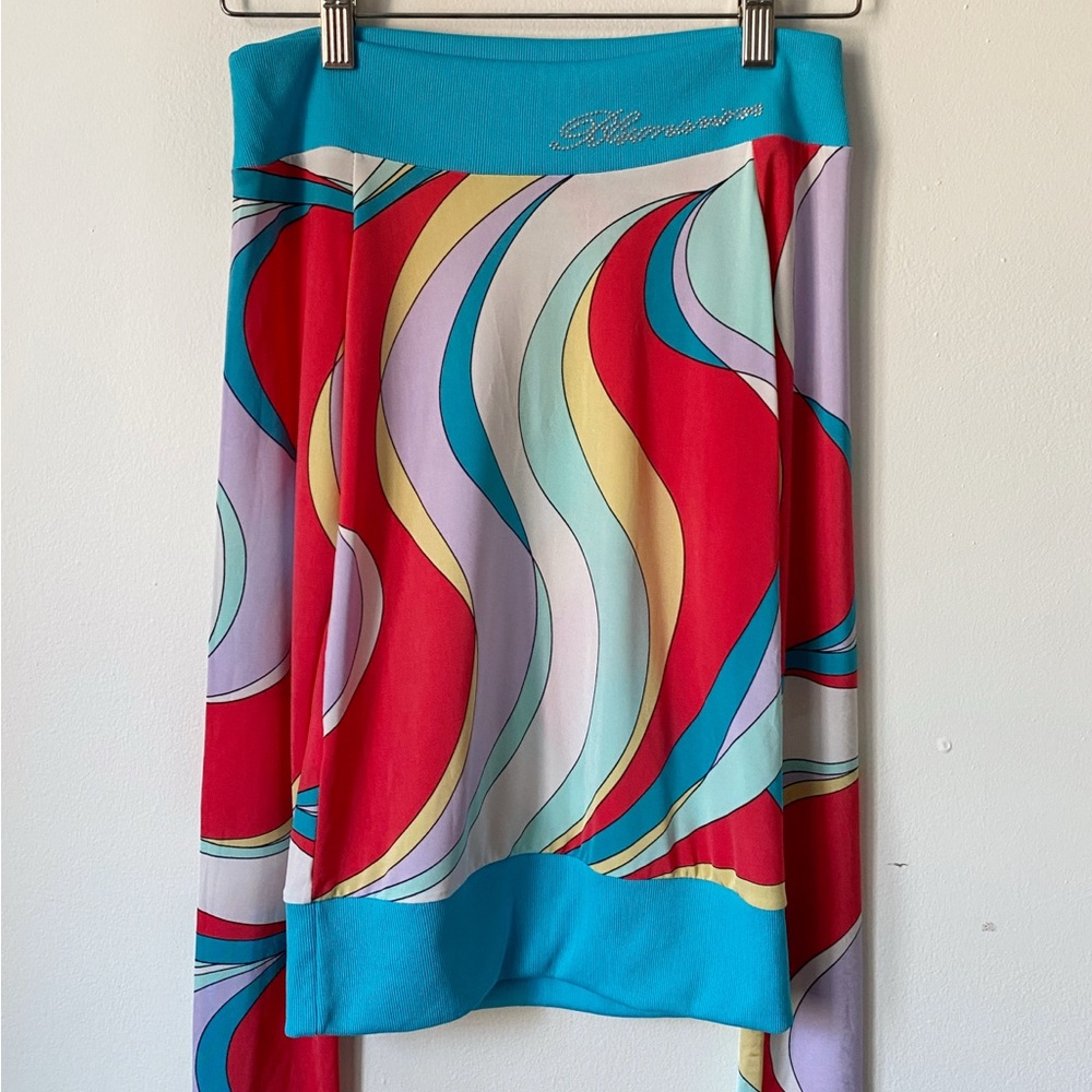 Blumarine Multicolor Wave Pattern Blouse